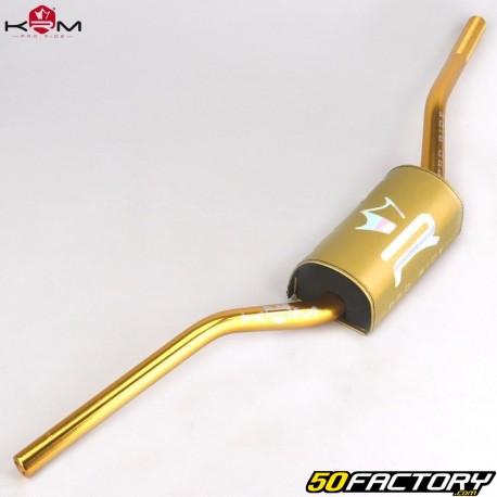 Lenker Ø28 mm KRM Pro Ride full goldfarben mit Lenkerpolster holografisch 