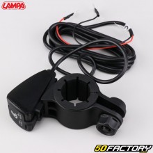 Toma USB-A (dos puertos) (montaje en manillar) Lampa Trek Negra