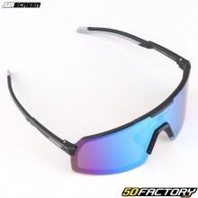 Sportbrille Airscreen schwarz mit blauem Iridiumvisier