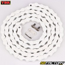 Cadena de bicicleta 1 velocidades 102 eslabones YBN S512H blanca