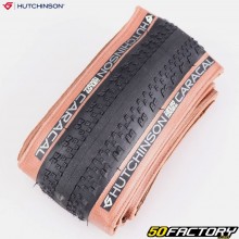 700x40 pneu de bicicleta (40-622) Hutchinson Caracal Hardskin TLR laterais marrons com bordados macios