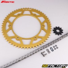 Kit catena O-ring rinforzata 11x58x136 Fantic XE, XM 50 (dal 2021) oro e grigio