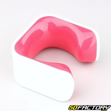 Soporte de pared para bicicleta (44-57 mm) blanco y rosa