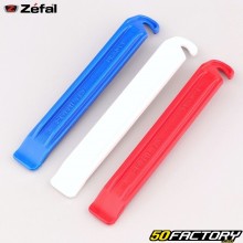 Zéfal DP 20 plastic bicycle tire levers blue, white, red (set of 3)