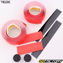 Cintas perforadas para manillar de bicicleta Vélox Fluo Grip rojo neón