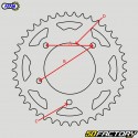 Corona 45 dientes de acero 525 Kawasaki KLV 1000, Suzuki DL 650, Triunfo Daytona 600 ... Afam