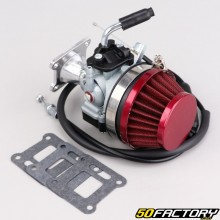 Carburador tipo SHA 15, tubo de admissão, filtro de ar e cabo de gás pocket bike, pocket quad (kit)