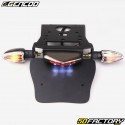 Guardabarros soporte matrícula con luz LED y bombillas intermitentes Derbi Senda,  Gilera SMT... (desde 2011) Gencod Negra