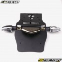 Guardabarros soporte matrícula con luz LED y bombillas intermitentes Derbi Senda,  Gilera SMT... (desde 2011) Gencod Negra