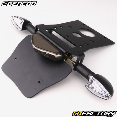 Paraspruzzo porta targa con luce LED e indicatori di direzione Derbi Senda,  Gilera SMT... (da 2011) Gencod nera