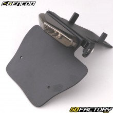 Mud flap license plate holder with LED light Rieju  MRT 50 (2009 - 2021), Marathon 125 Gencod black