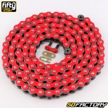 Catena 420 rinforzata 138 maglie Fifty rosso
