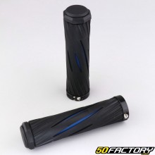 Puños de bicicleta Lock-On negros y azules