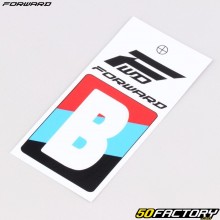 Letter B sticker for BMX Forward plate 4 cm white (FFC approved)