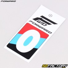 Letter O sticker for BMX Forward plate 4 cm white (FFC approved)