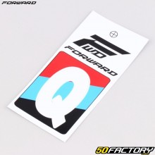 Buchstabe Q-Aufkleber für BMX-Vorwärtsplatte, 4 cm, weiß (FFC-zugelassen)