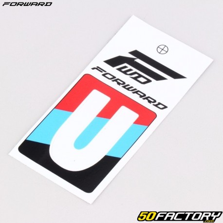 Letter U sticker for BMX Forward plate 4 cm white (FFC approved)
