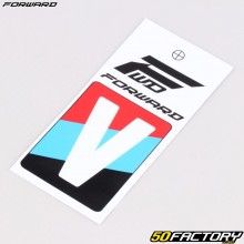 Buchstabe V-Aufkleber für BMX-Vorwärtsplatte, 4 cm, weiß (FFC-zugelassen)