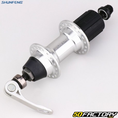 Mozzo ruota posteriore per bicicletta Shunfeng argento 8/9 velocità 36 fori (con sgancio rapido)