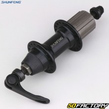 Shunfeng 8/9 Gang 36 Loch Hinterradnabe für Fahrräder, schwarz (mit Schnellspanner)