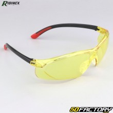 Ribimex yellow one-piece safety glasses