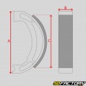 90x18 mm ganasce freno Grimeca Peugeot 103 RCX,  SPX,  Vogue...