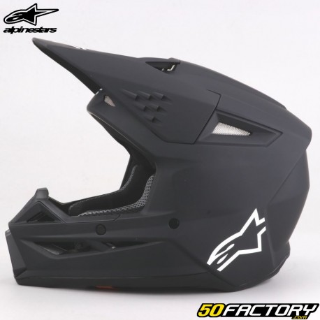 Casco cross bambino Alpinestars S-M3 Solid nero opaco