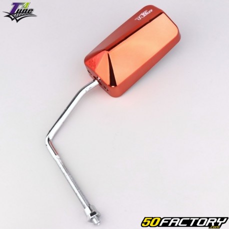 Rétrovisor reversível T4tune F1 vermelho cromado (rosca Ø8 mm)