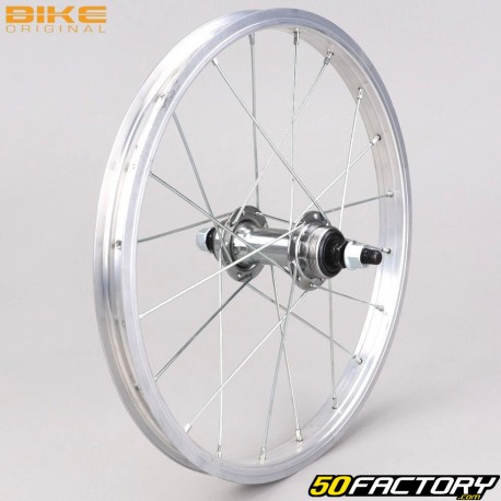 Hinterrad für Fahrrad 16" (20-305) für 1-Gang-Freilauf Bike Original Alu... grau (Sperrung mit Muttern)