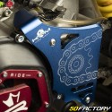 Aluminum sprocket cover AM6 Minarelli KRM Pro Ride (with clutch rod stop) light blue