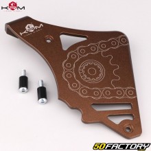 Aluminum sprocket cover AM6 Minarelli KRM Pro Ride (with clutch rod stop) bronze