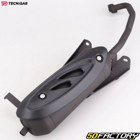 Tipo de escape original Sym Orbit  2,  Peugeot Vivacity 3 50 4T ... Tecnigas Silencioso Pro Escudo negro