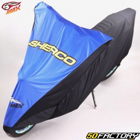 Funda protectora para moto AMX Sherco negro y azul
