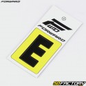 Adesivo letra E para placa BMX Forward 4 cm preto (aprovado pela FFC)