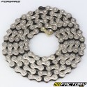 Cadena de bicicleta de 1 eslabones de 116 velocidad hacia adelante SX Cadena negra y plateada.