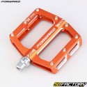Forward Patrol orange flat aluminum pedals for bicycle 92x98 mm