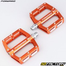 Forward Patrol orange flat aluminum pedals for bicycle 92x98 mm