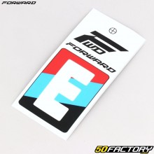Letter E sticker for BMX Forward plate 4 cm white (FFC approved)