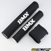 Schwarzer BMX-Rahmen- und Lenkerschutz