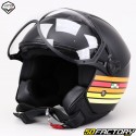 Casco jet Vito Moda Retro Designo nero opaco (ECE 22.06)