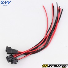 2 conectores pin SM con cables eWheel macho y hembra (para alimentación, juego de 5)