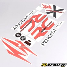 Dekor-kit Peugeot 103 RCX  X  Race schwarz und rot