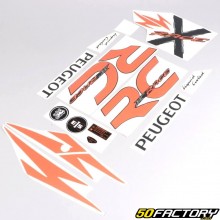 Dekor-kit Peugeot 103 RCX  X  Race schwarz und orange