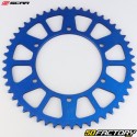 Rear sprocket 50 aluminum teeth 520 Yamaha YZ 125, YZF 250, 450 ... Scar (anti-mud) blue