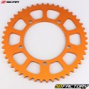 Crown 48 teeth alu 420 KTM SX 65, Gas Gas MC, Husqvarna TC... Scar (anti-mud) orange