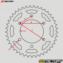Krone 50 Zähne Aluminium 520 KTM SX, SX-F, EXC, Gas Gas MC-F... Scar (Anti-Schlamm) Orange