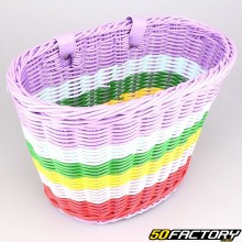 Cestino anteriore per bicicletta per bambini 190x185 mm viola