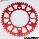 Corona 48 denti in alluminio 520 Honda CR 250, CRF 450 ... Scar (anti-fango) rosso