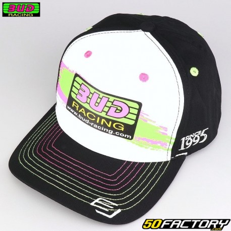 Basecap Bud Racing Retro schwarz und weiß