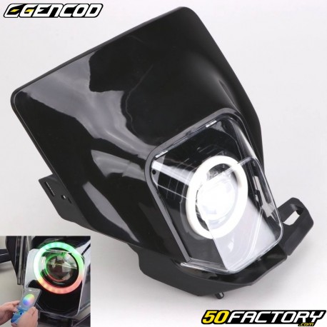 Placa de faro tipo Husqvarna FE, TE (2017 - 2019) Gencod LED RGB negros conectados